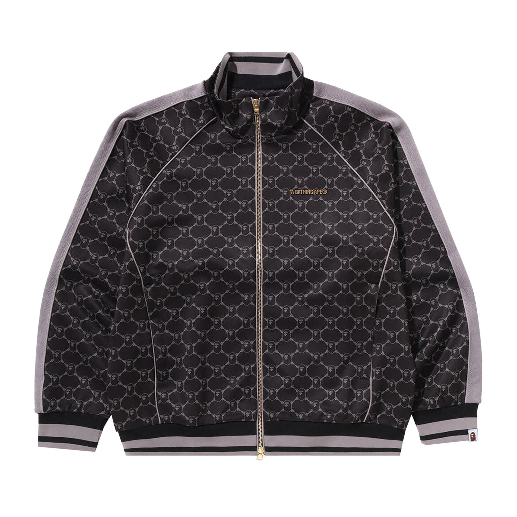 BAPE College Monogram Logo Relaxed Fit Track Jacket 'Black' - 1