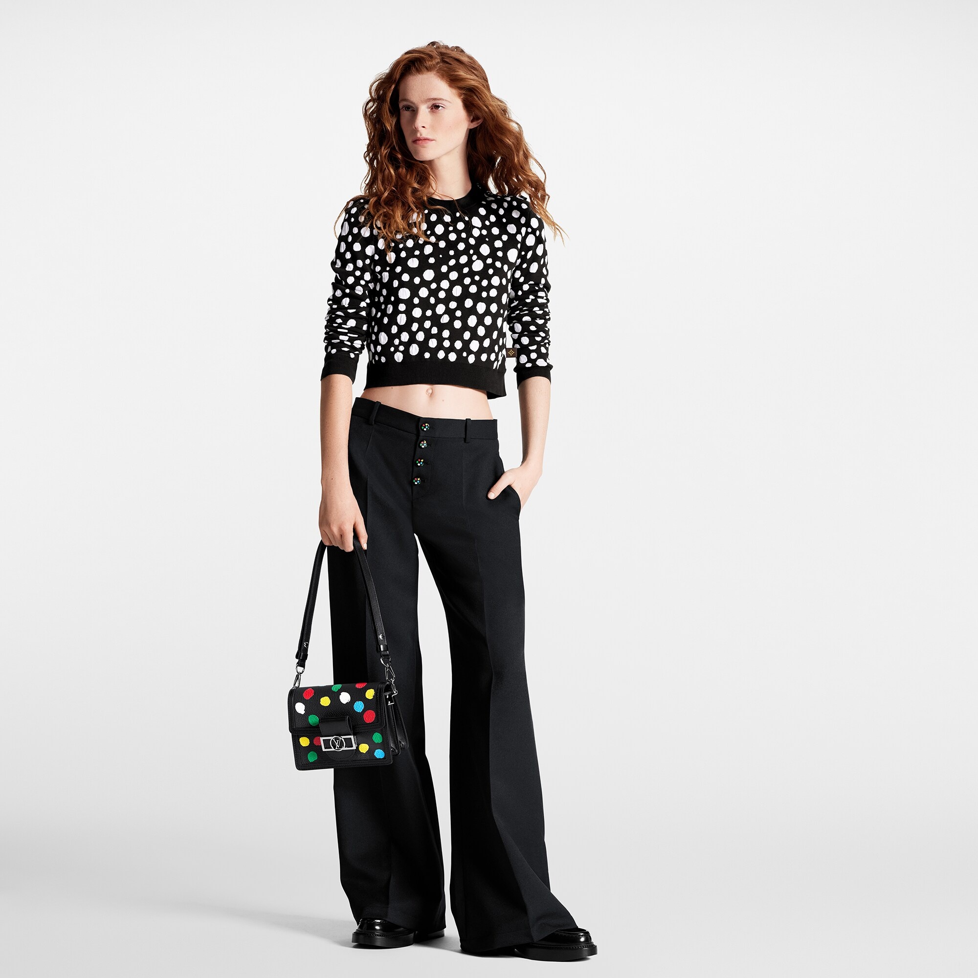 LV x YK Infinity Dots Cropped Pullover - 2