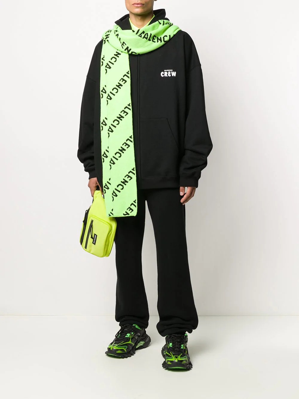 logo-print oversize hooodie - 2