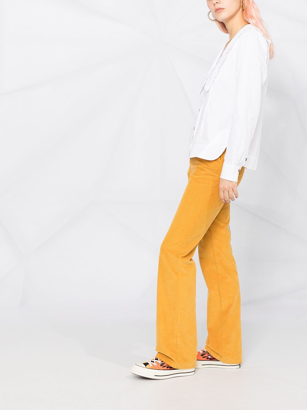 ruffled exaggerated collar blouse - 6