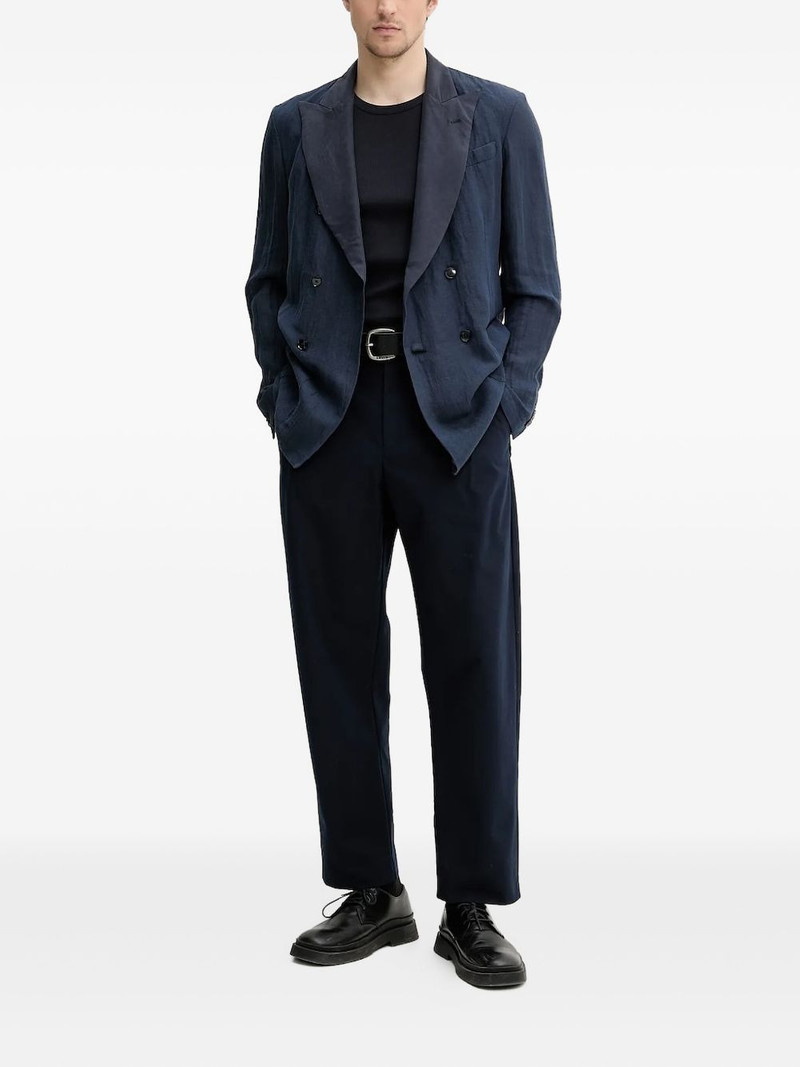 double-breasted linen blazer 1