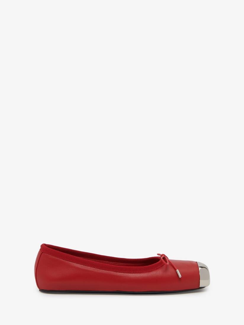 Punk Ballet Flat in Welsh Red/silver - 1