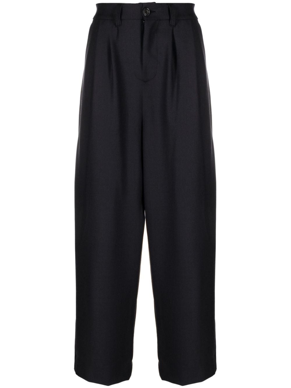 straight-leg wool-blend trousers - 1