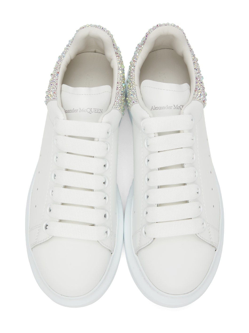 White Crystal Oversized Sneakers - 9