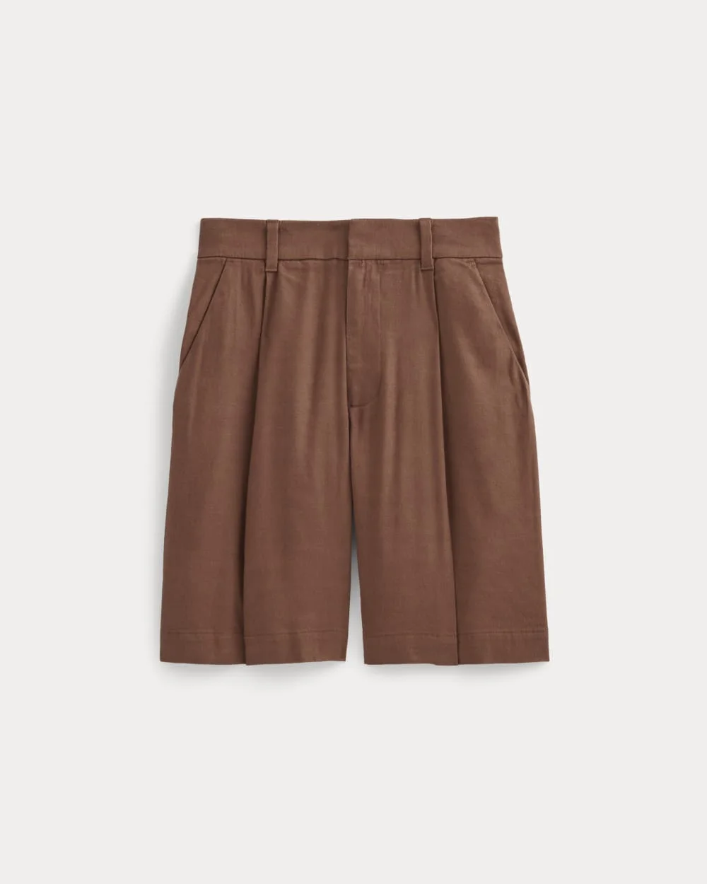 THE PLEATED SHORT IN STRETCH LINEN - 1