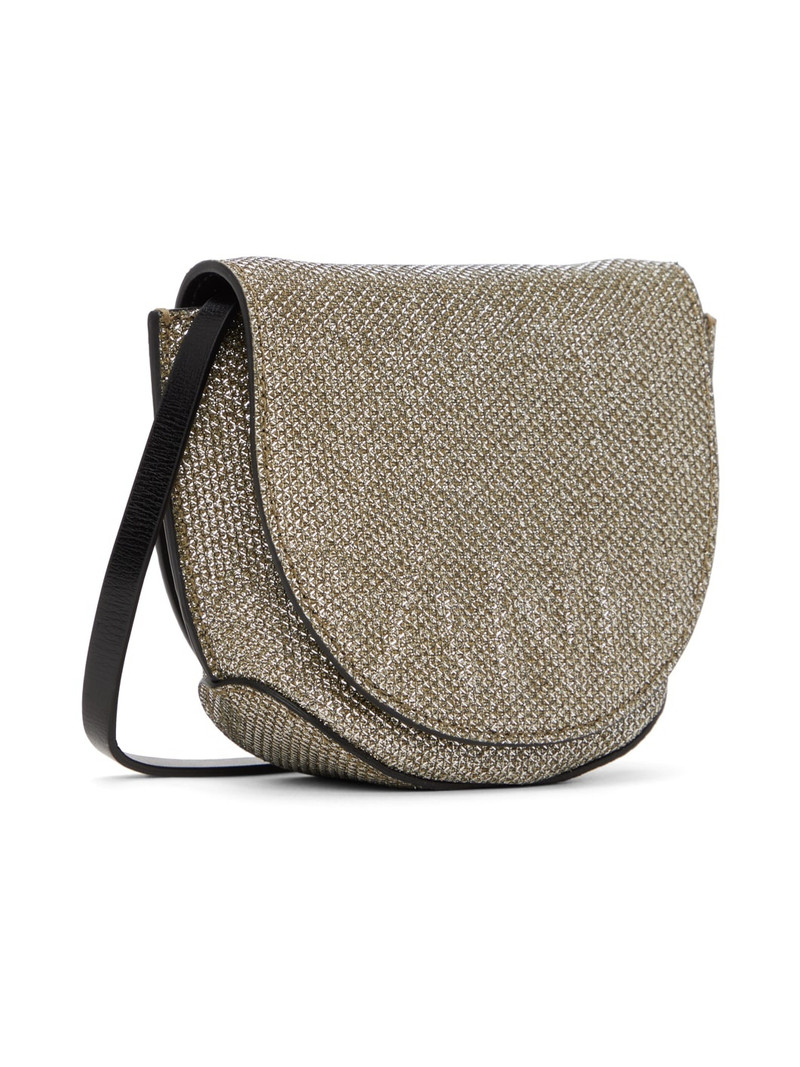 GANNI Gold Nano Banner Saddle Bag outlook