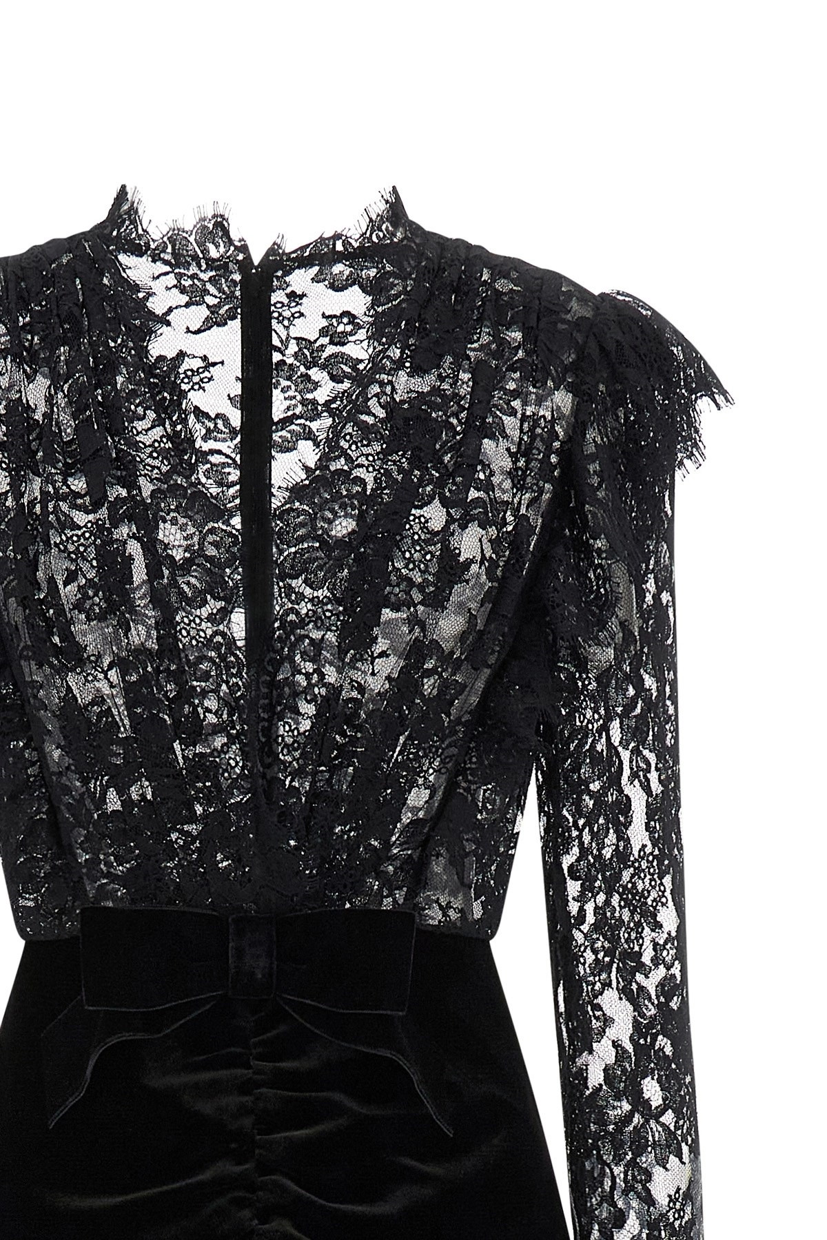 Velvet and lace dress - 4