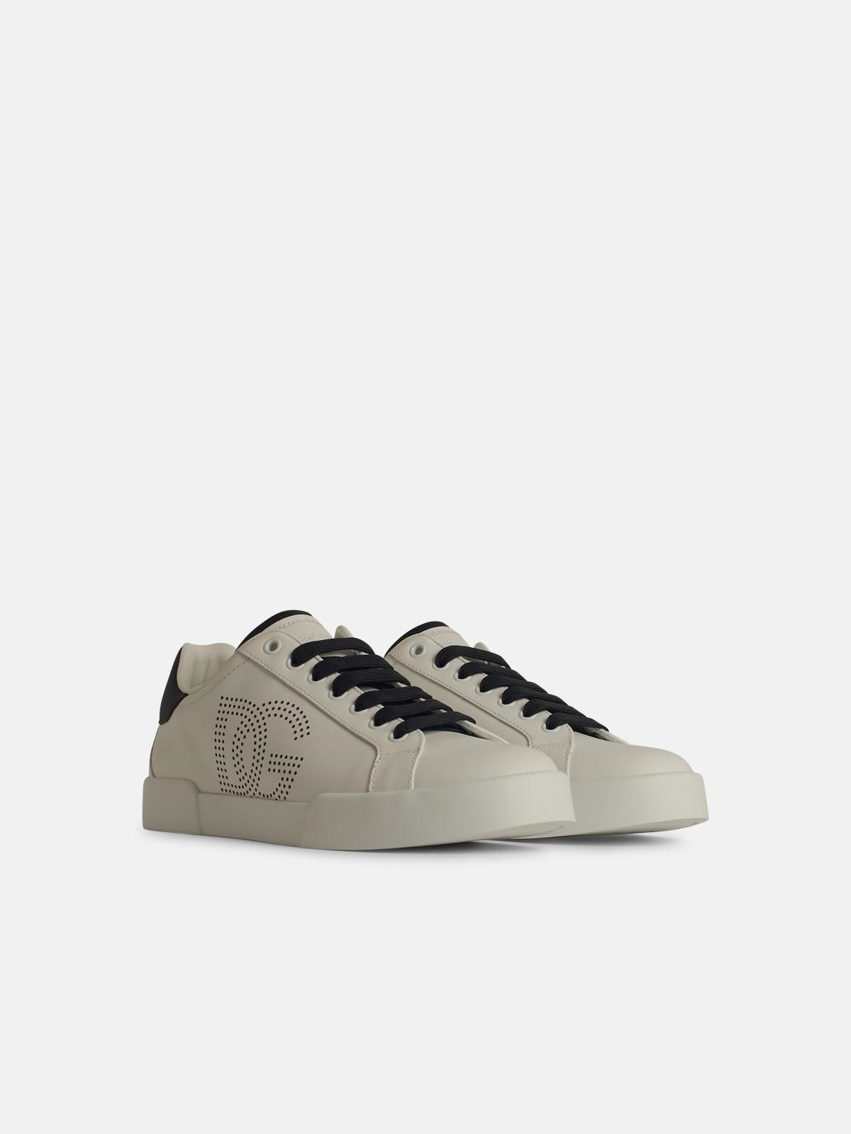 'PORTOFINO' WHITE LEATHER SNEAKERS - 2