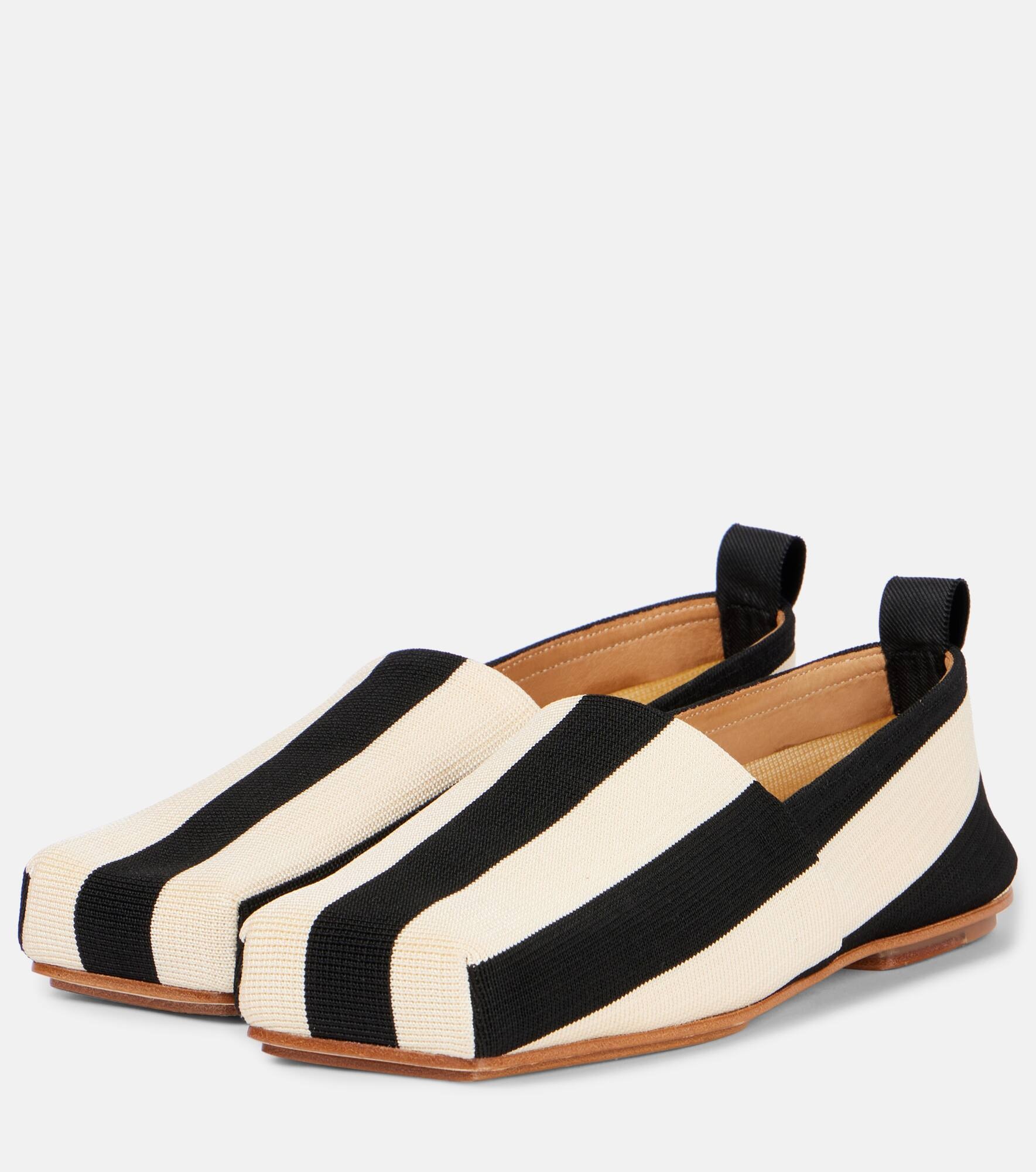 Carré striped slip-on shoes - 4