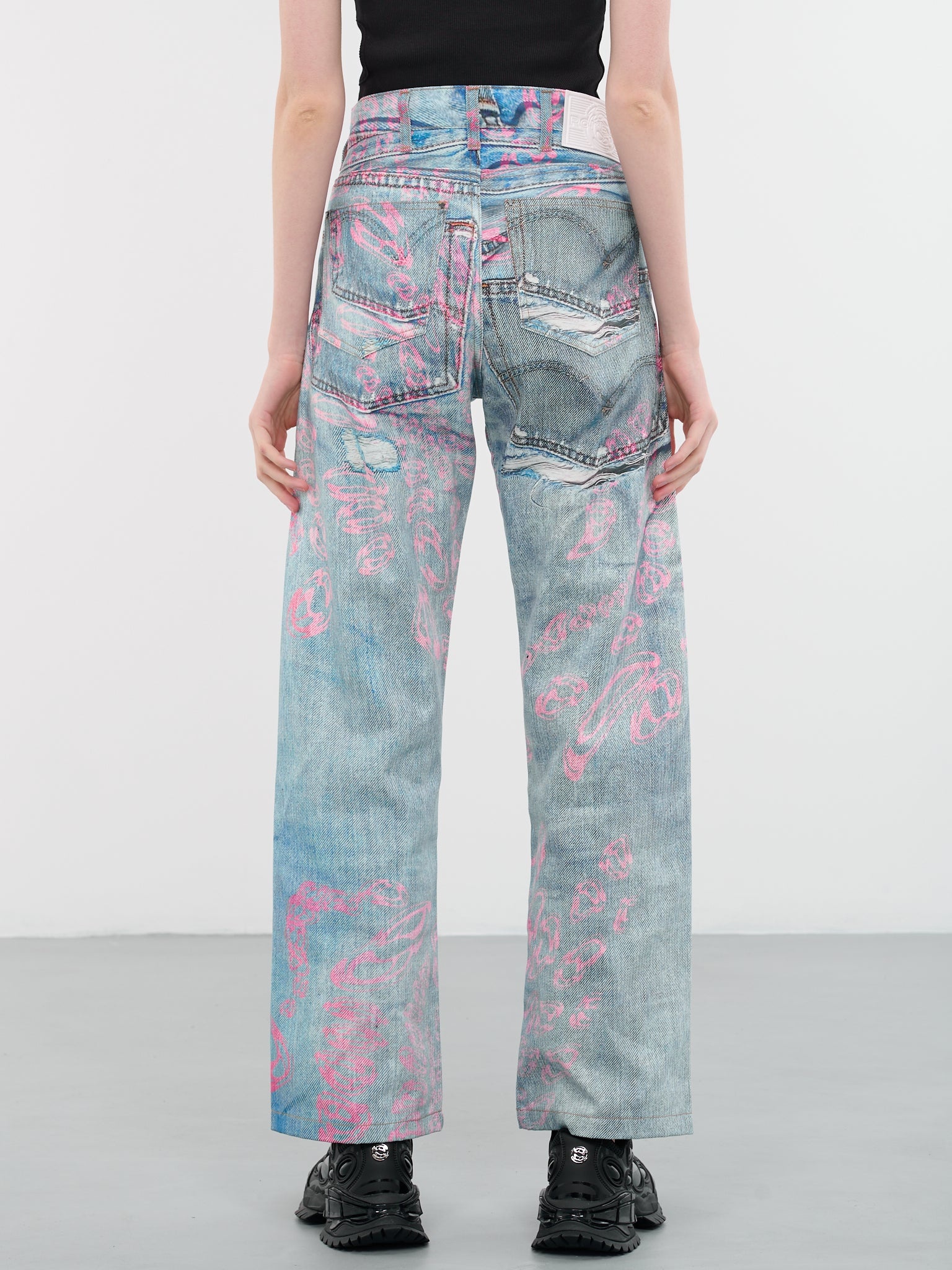 Faux Ripped Denim - 5
