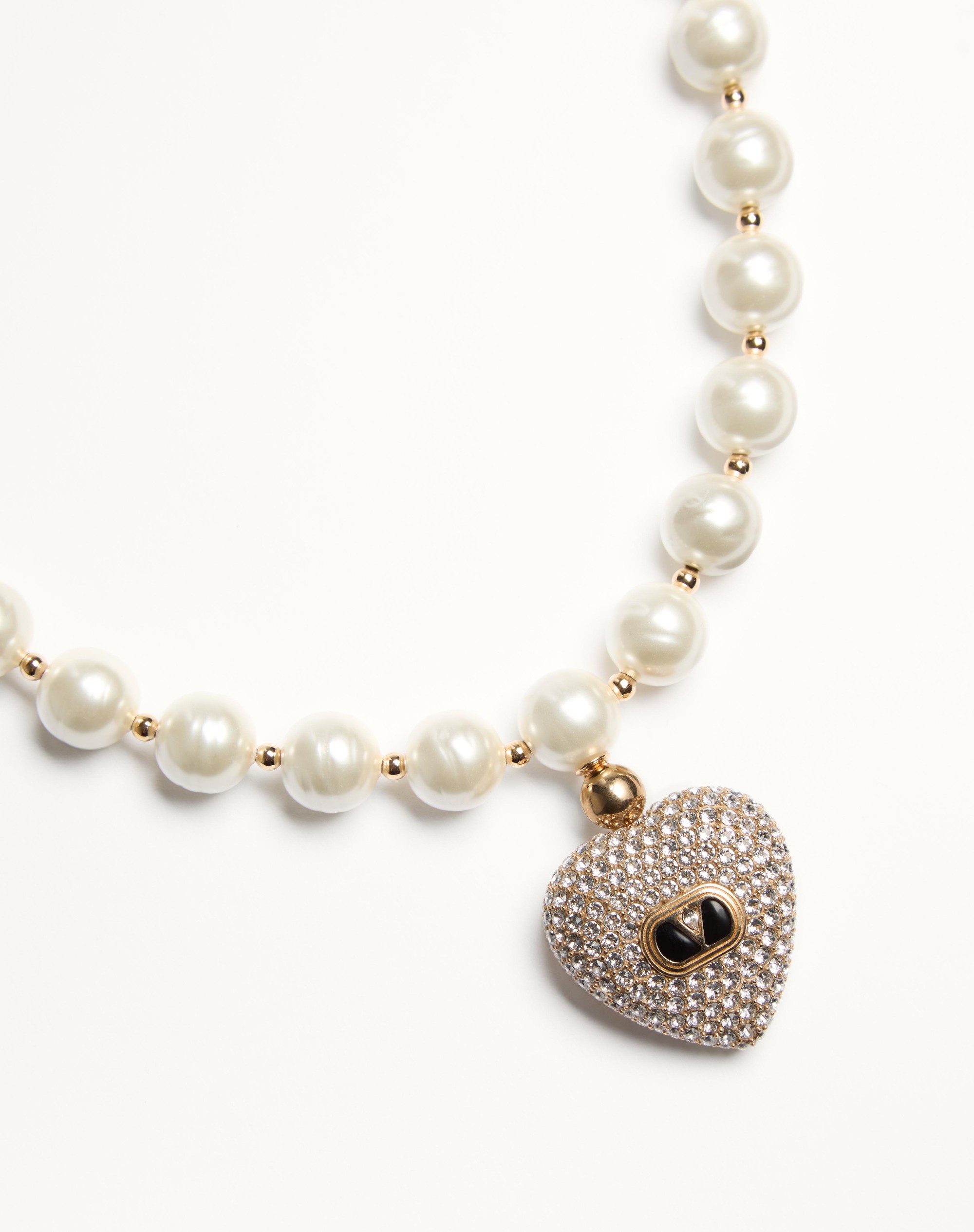 COEUR ROYAL NECKLACE IN METAL, ENAMEL, PEARLS AND SWAROVSKI® CRYSTALS - 4