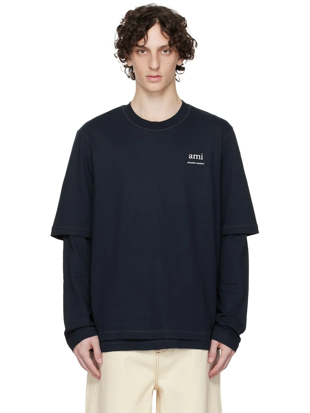 Navy Long Sleeves T-shirt - 1
