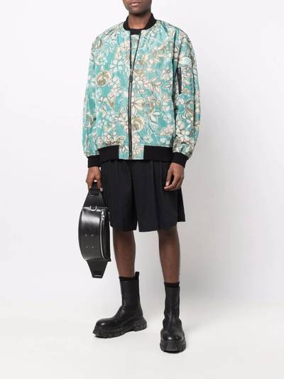 Raf Simons floral-print bomber jacket outlook