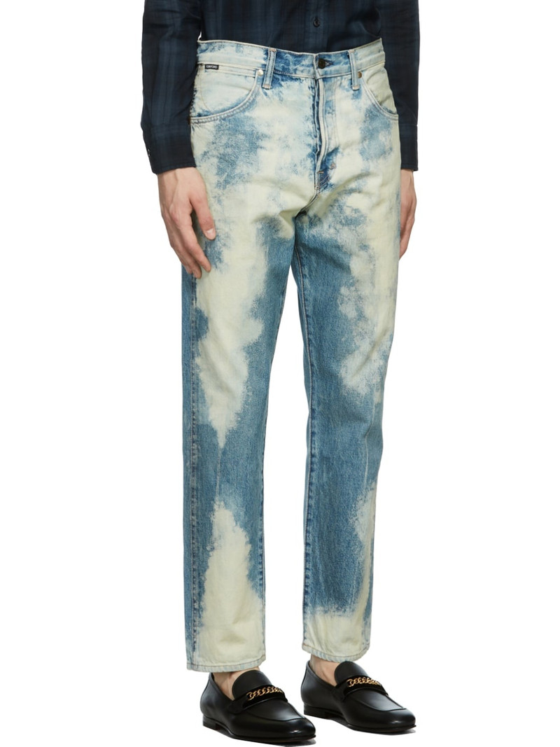 TOM FORD Blue Bleached Denim Jeans outlook