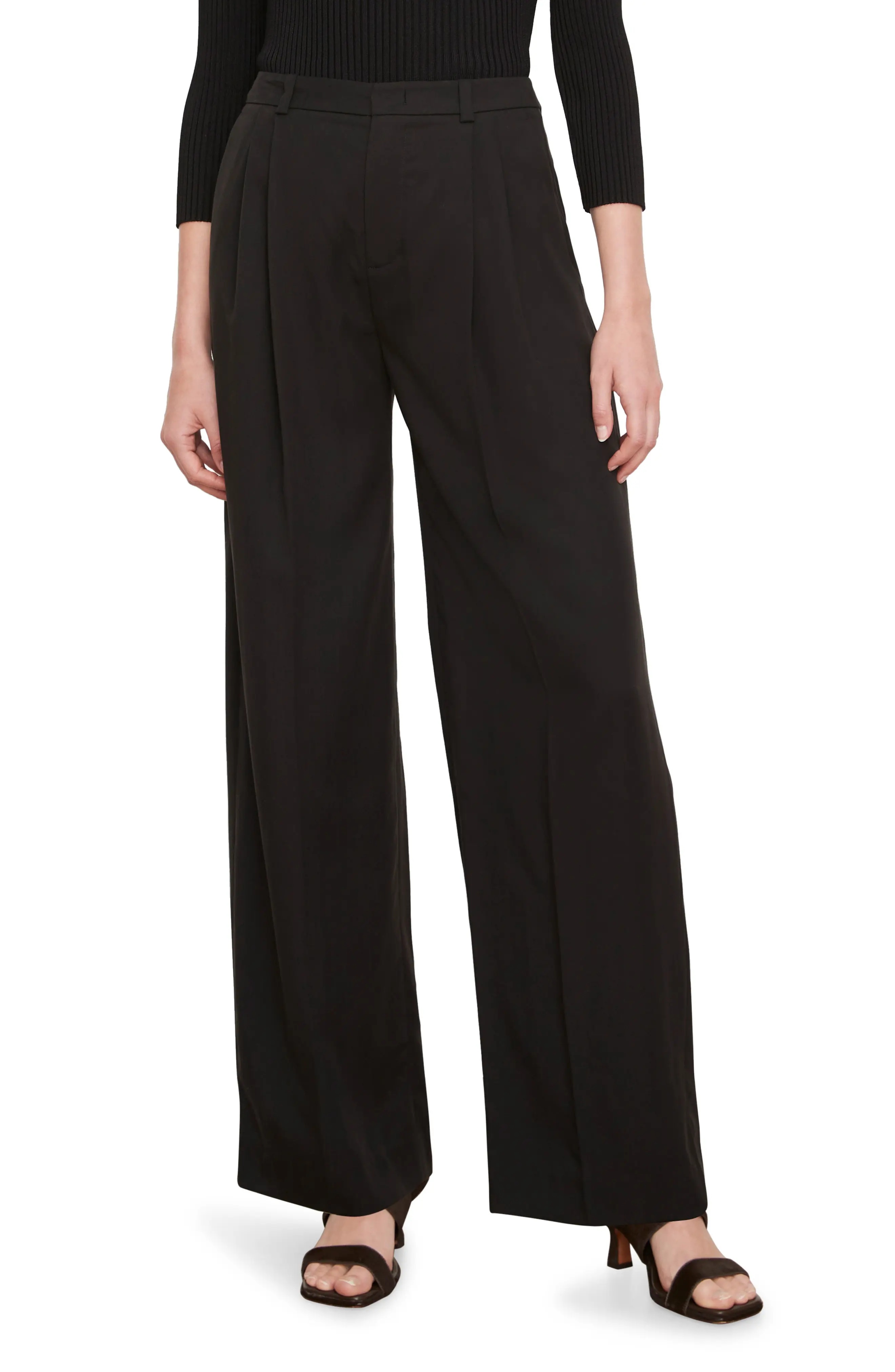 Pleated Drop Waist Trousers - 1