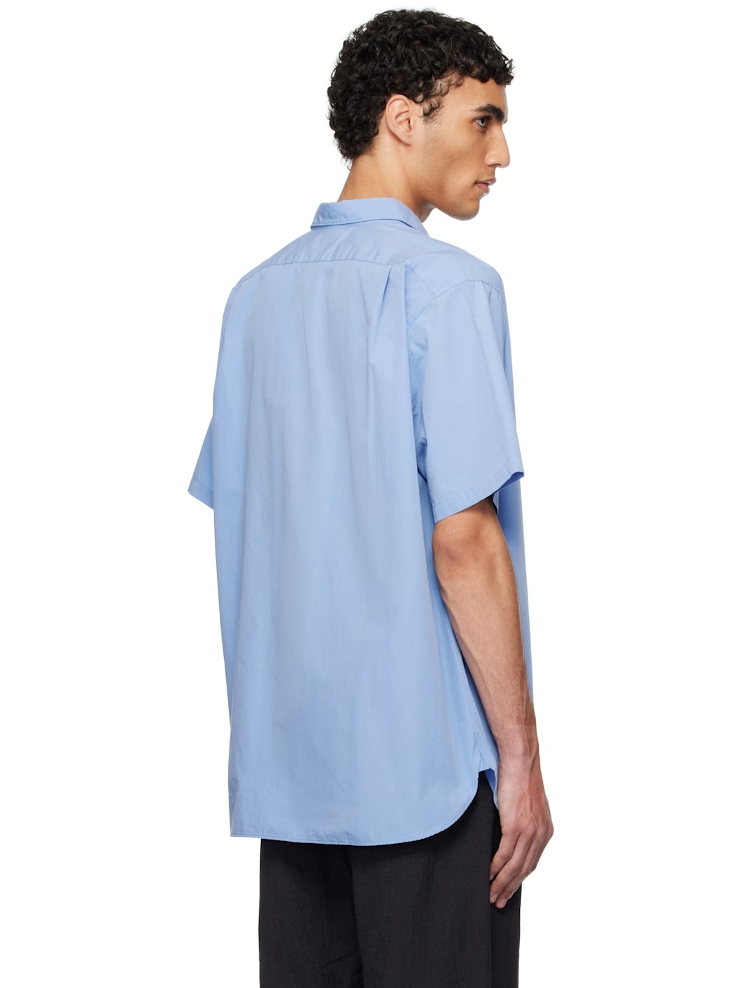 Blue Regular Collar Wind S/S Shirt - 3