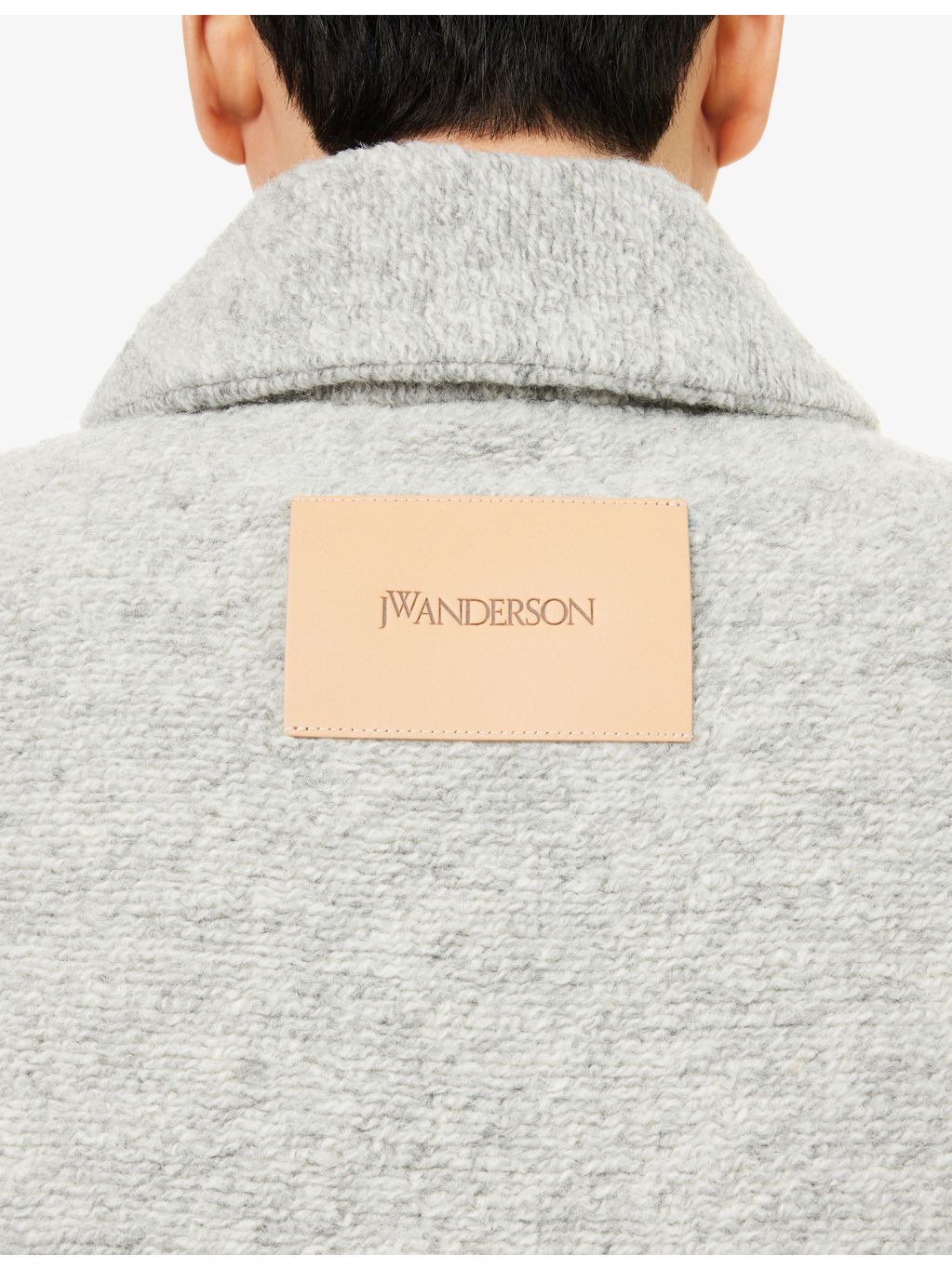 Contrast-Trim Relaxed-Fit Knitted Wool-Blend Jacket - 5