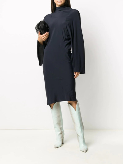 Rick Owens long sleeve draped neck dress outlook