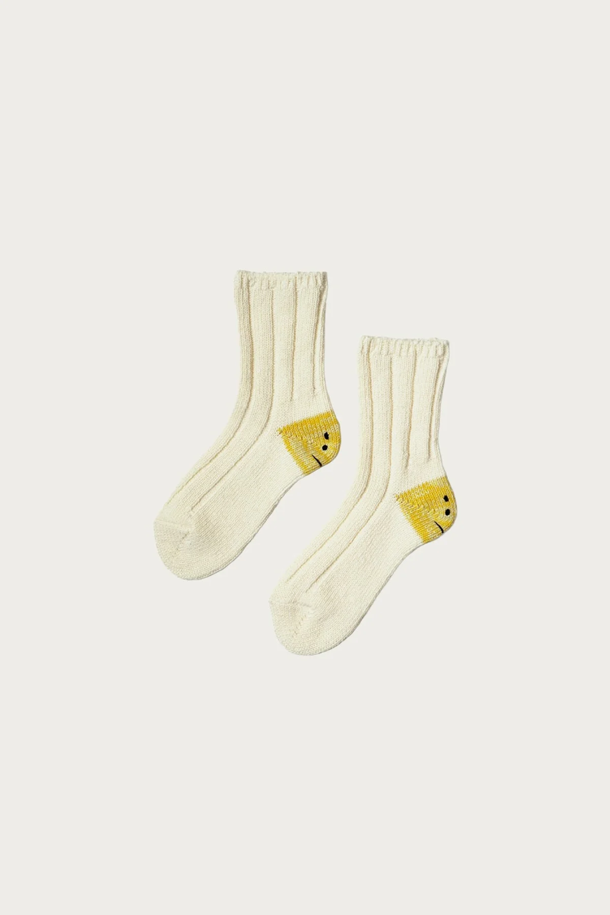 56 Yarns MA-1 RAINBOWY HAPPY HEEL Socks - White - 1