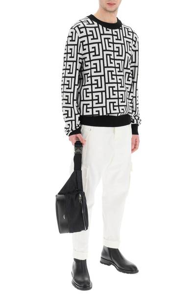 Balmain MONOGRAM JACQUARD SWEATER outlook