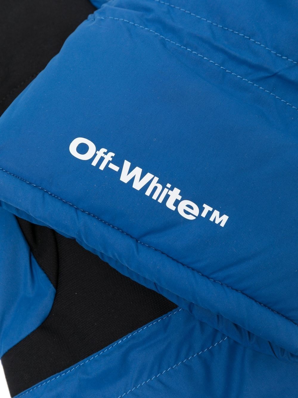 logo print padded mittens - 2