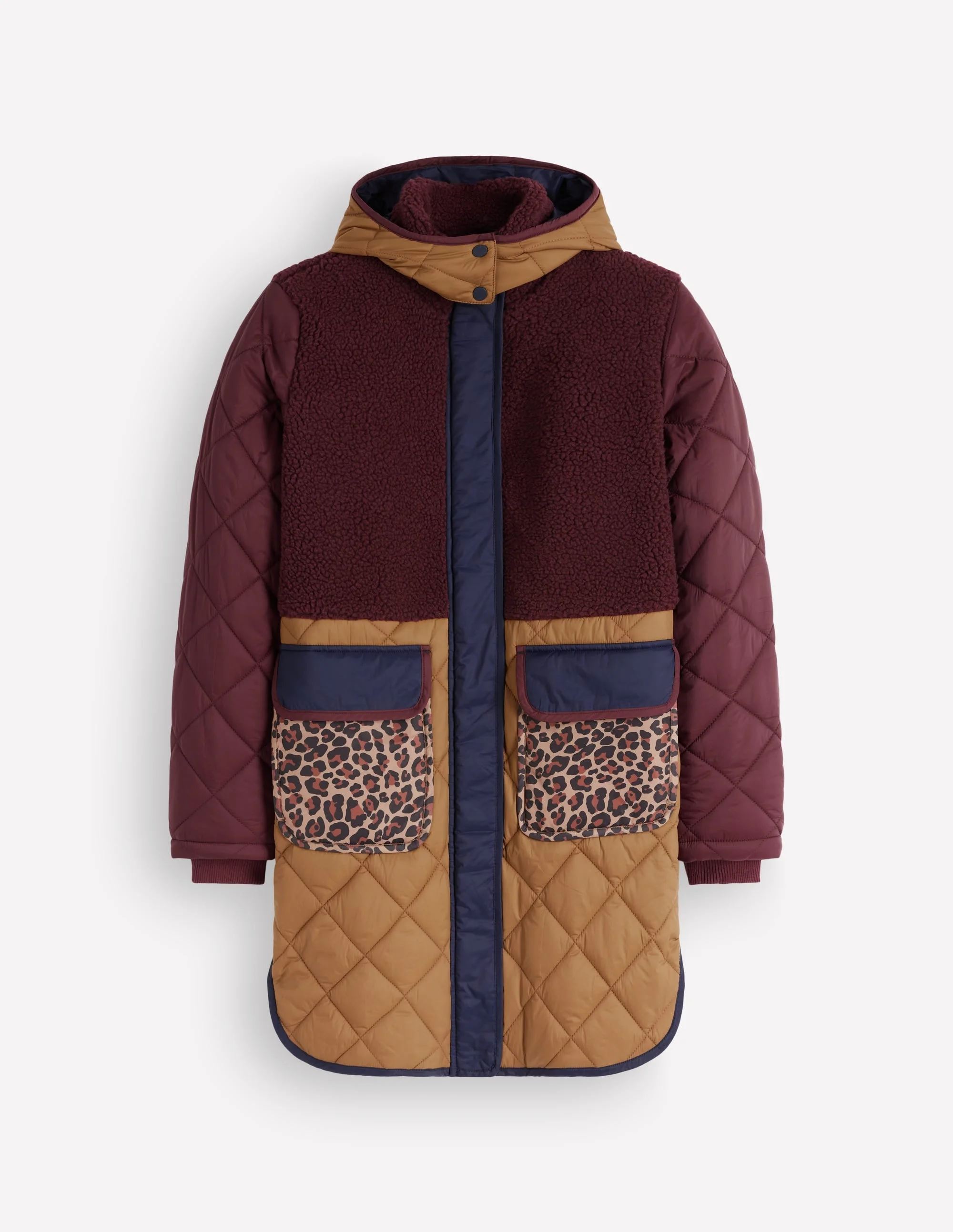 Borg Mix Coat-Deep Wisteria - 1
