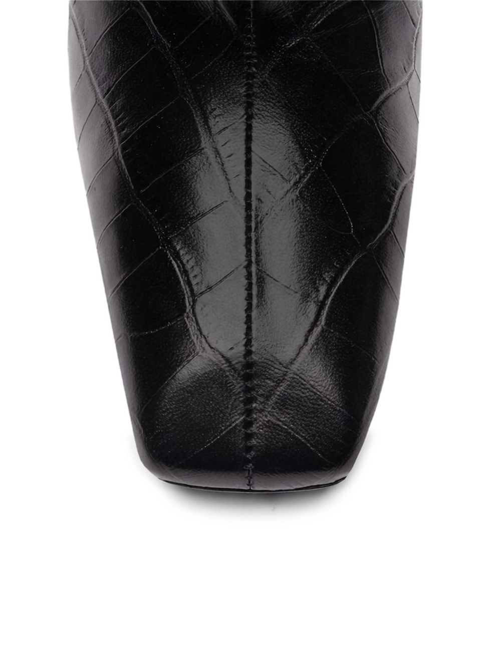 Marcelle crocodile-effect square-toe boots - 5