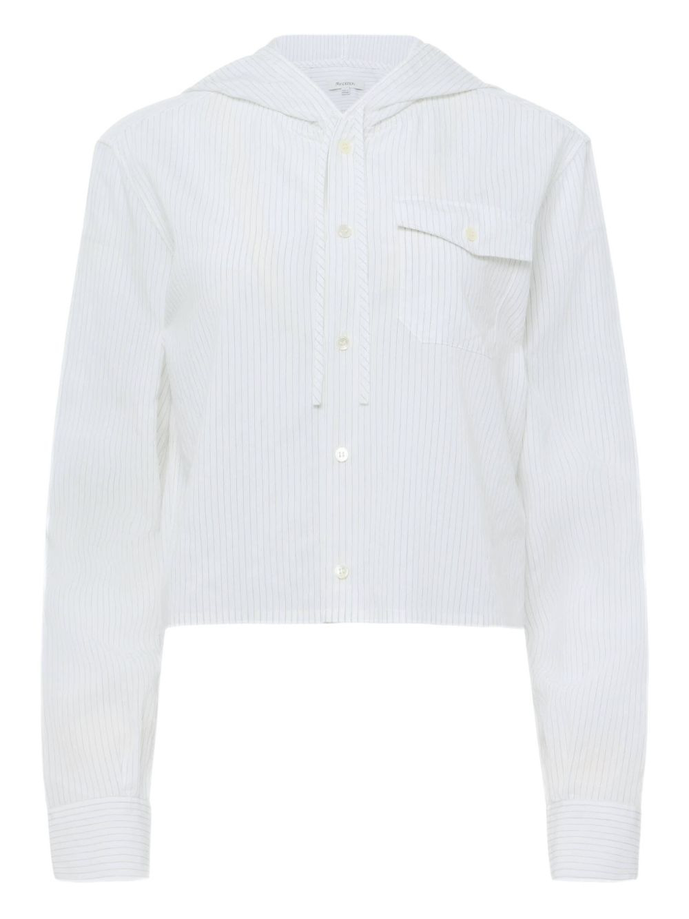 cropped hooded shirt - 1