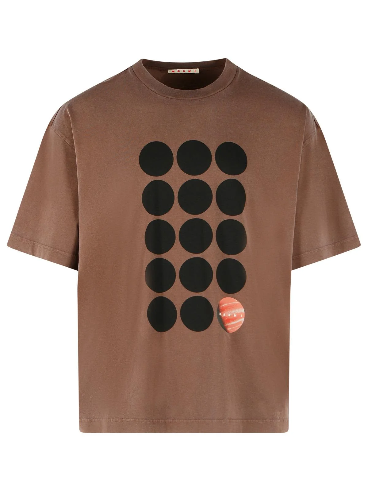 Marni Brown Cotton T-Shirt Men - 1