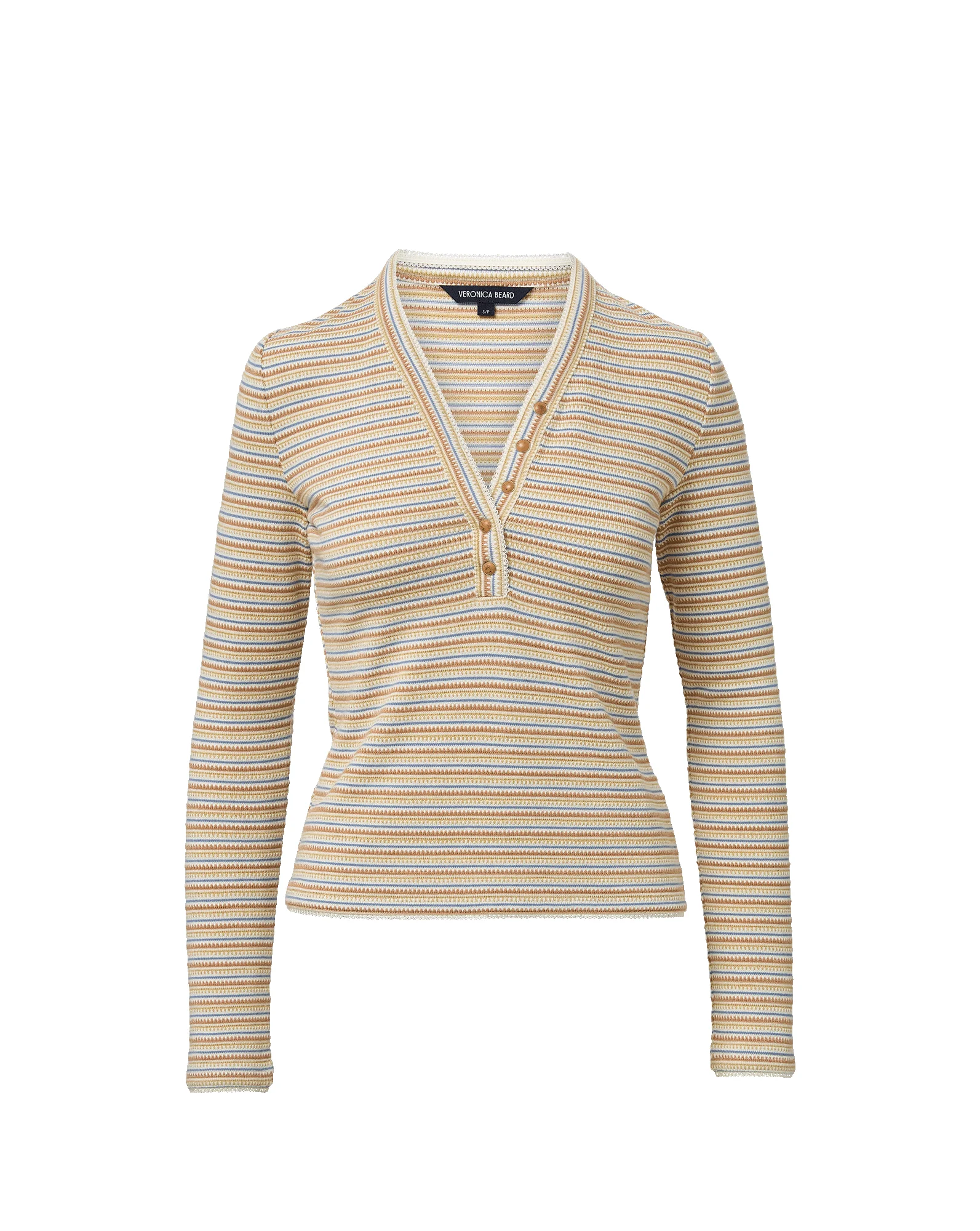 FAELAN STRIPED HENLEY SHIRT - 1