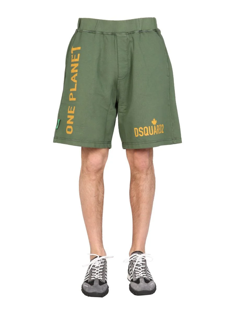 DSQUARED2 "ONE LIFE ONE PLANET" BERMUDA SHORTS - 1
