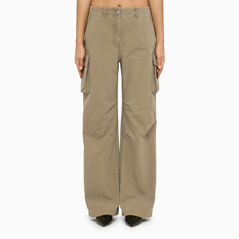 Peafowl cotton cargo trousers - 1