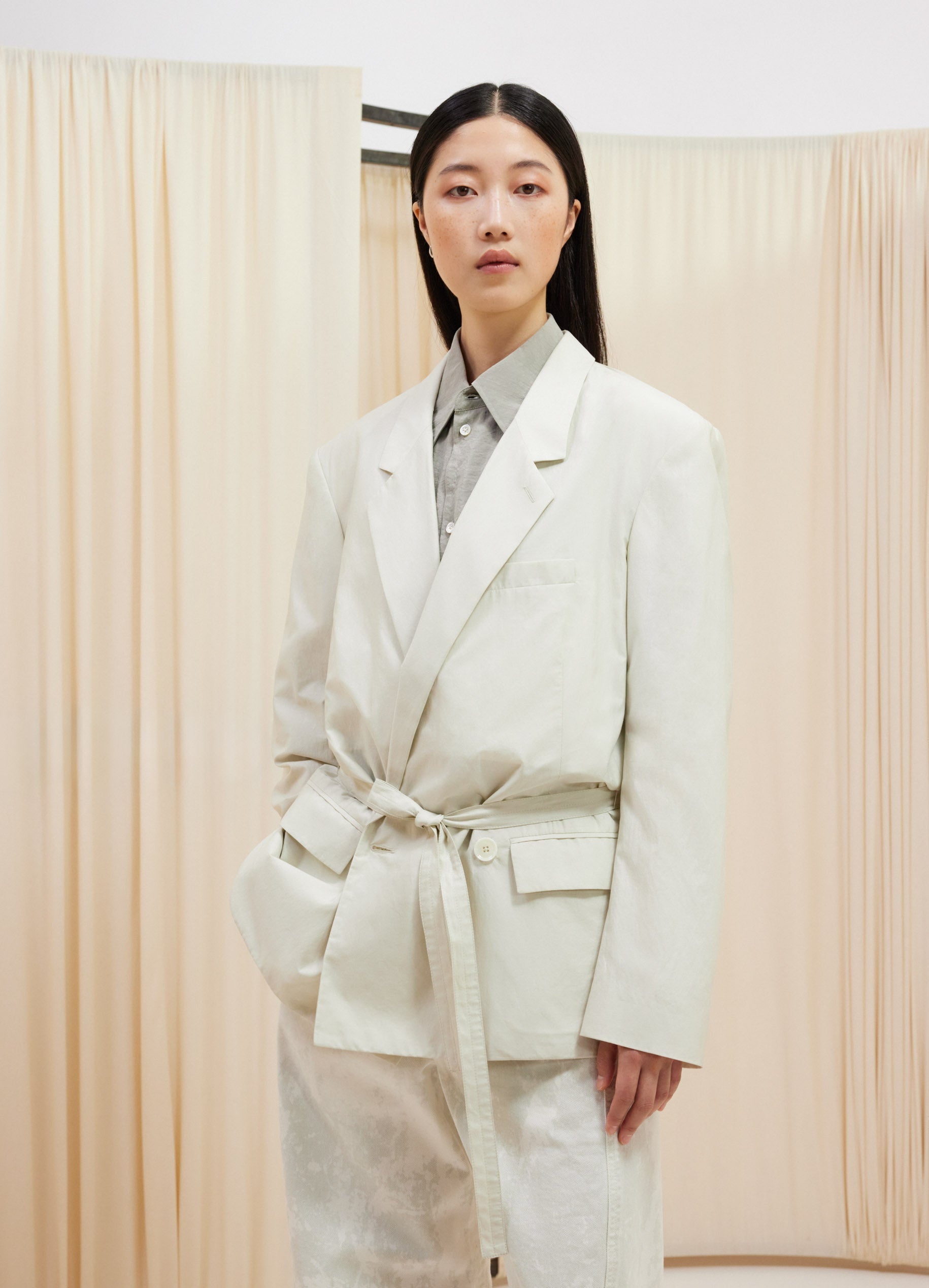 BELTED LIGHT TAILORED JACKET - 2