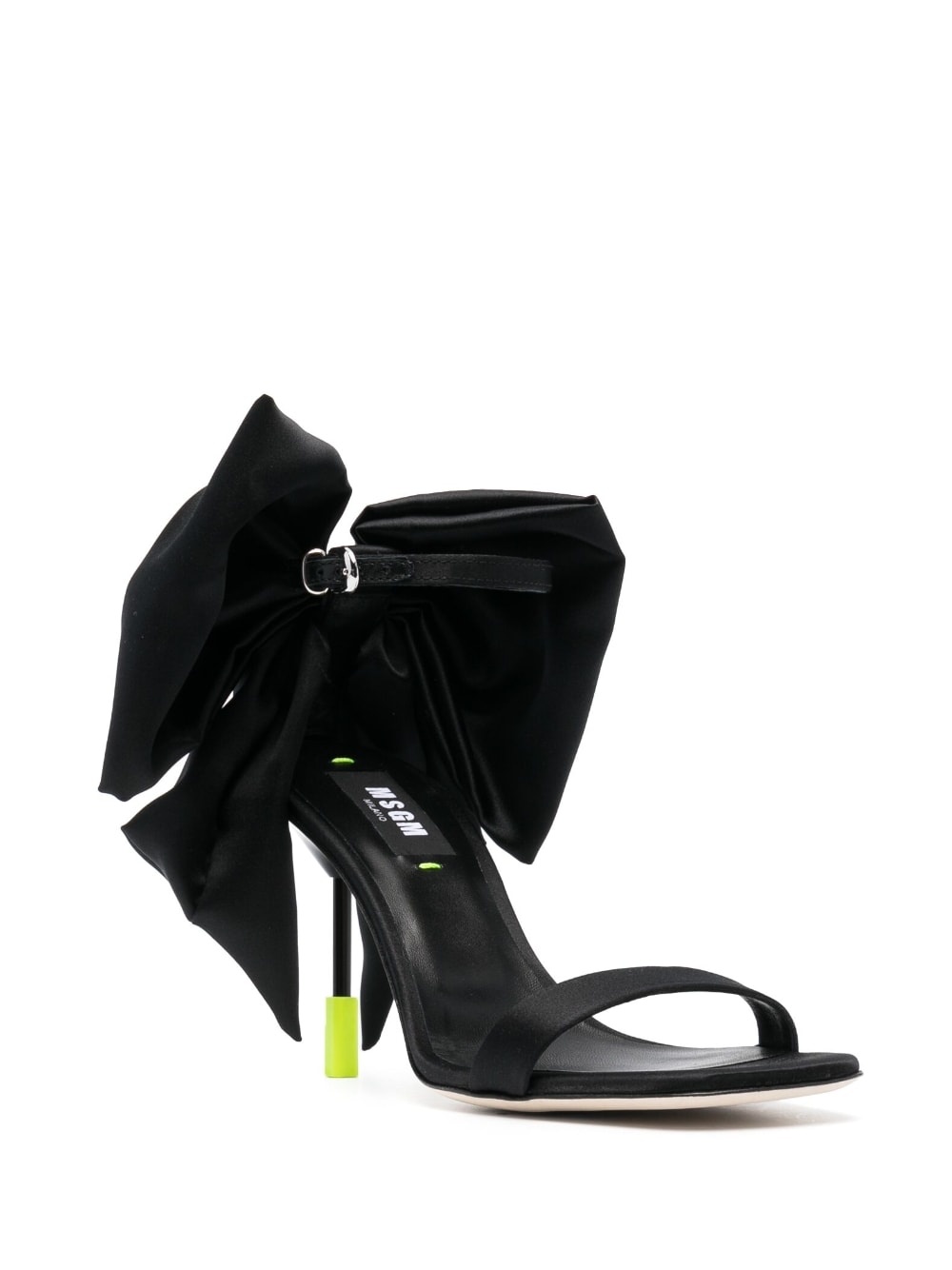 bow-detail 100mm leather sandals - 2