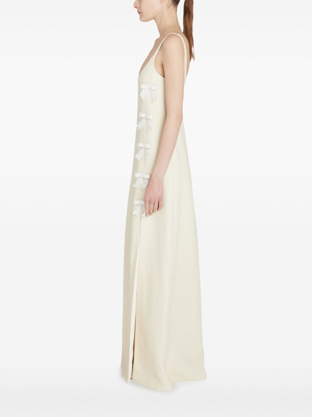 bow detailing long dress - 3