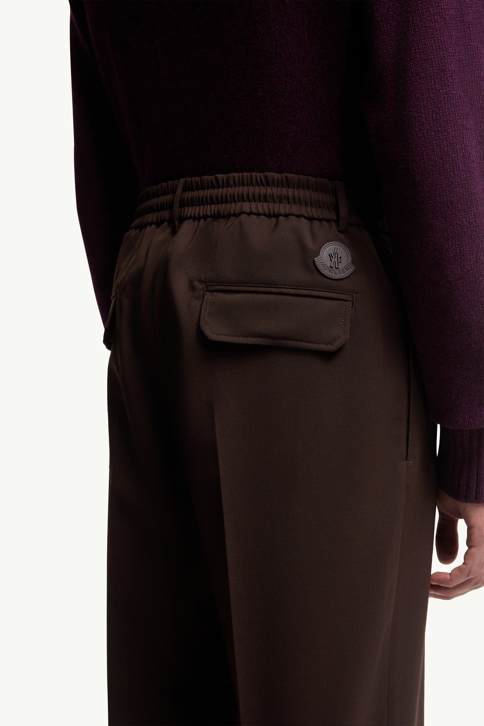 Wool Blend Gabardine Tailored Pants - 7