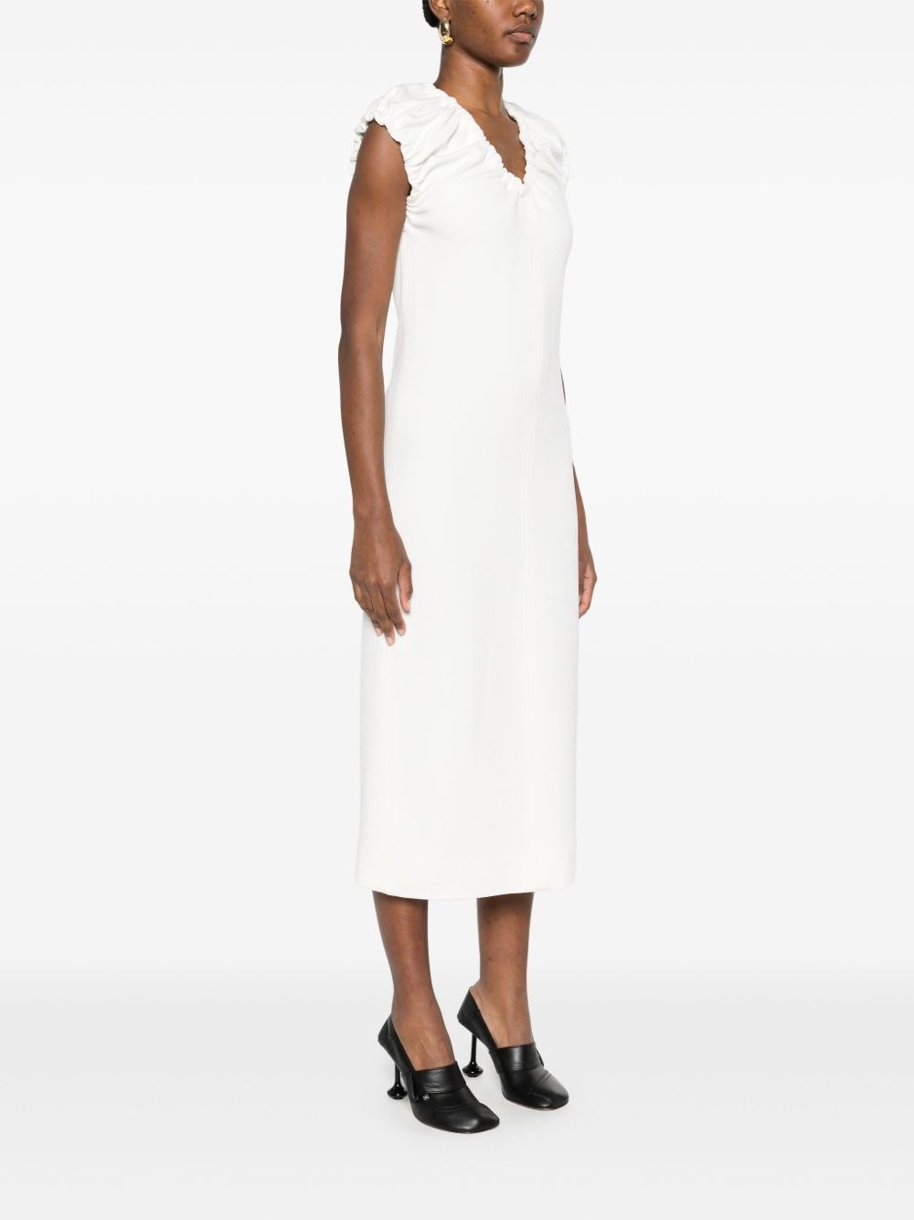 gathered midi dress - 3