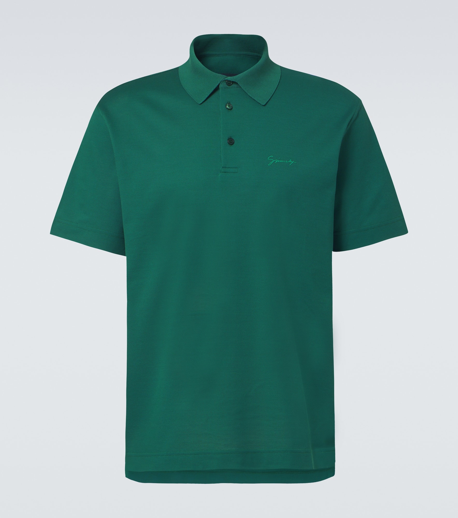 Cotton piqué polo shirt - 1