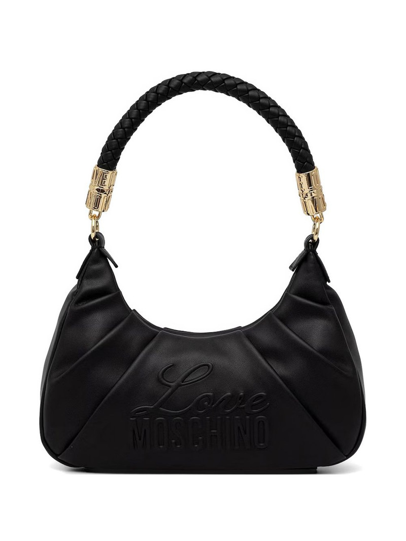 logo-detail braided-handle tote bag 1