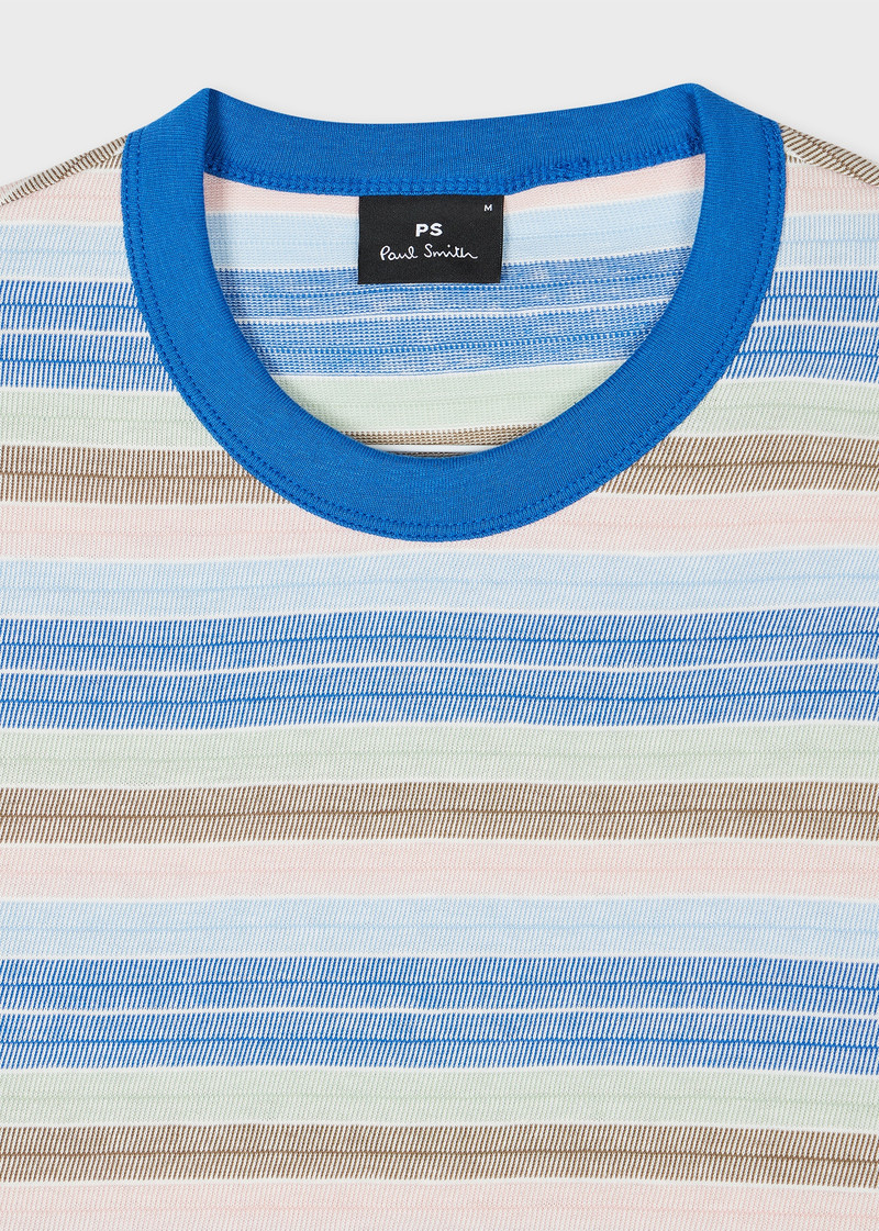 Paul Smith Pastel Multi Yarn-Dye Stripe T-Shirt outlook