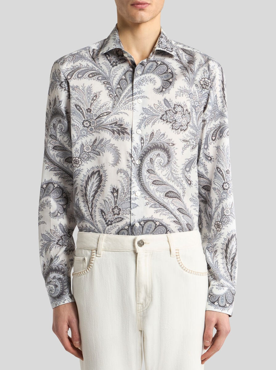 FLORAL PAISLEY COTTON SHIRT - 2
