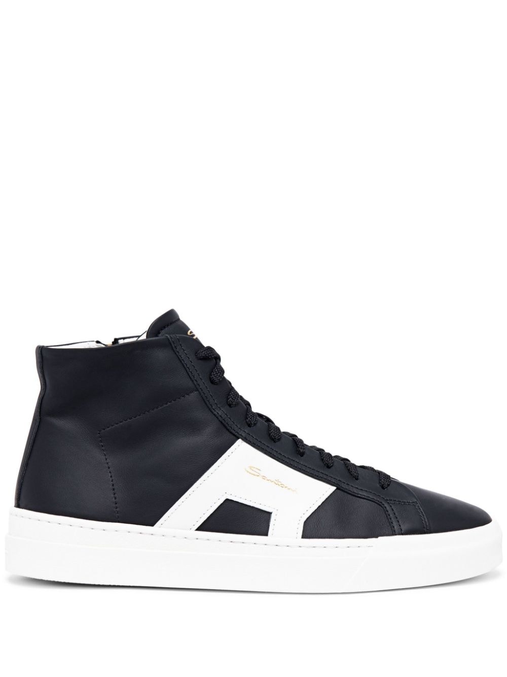 logo-lettering high-top sneakers - 1