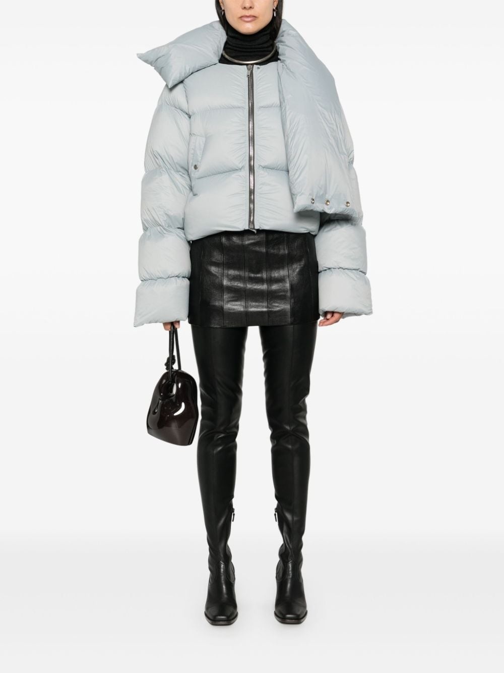 funnel-neck puffer jacket - 2