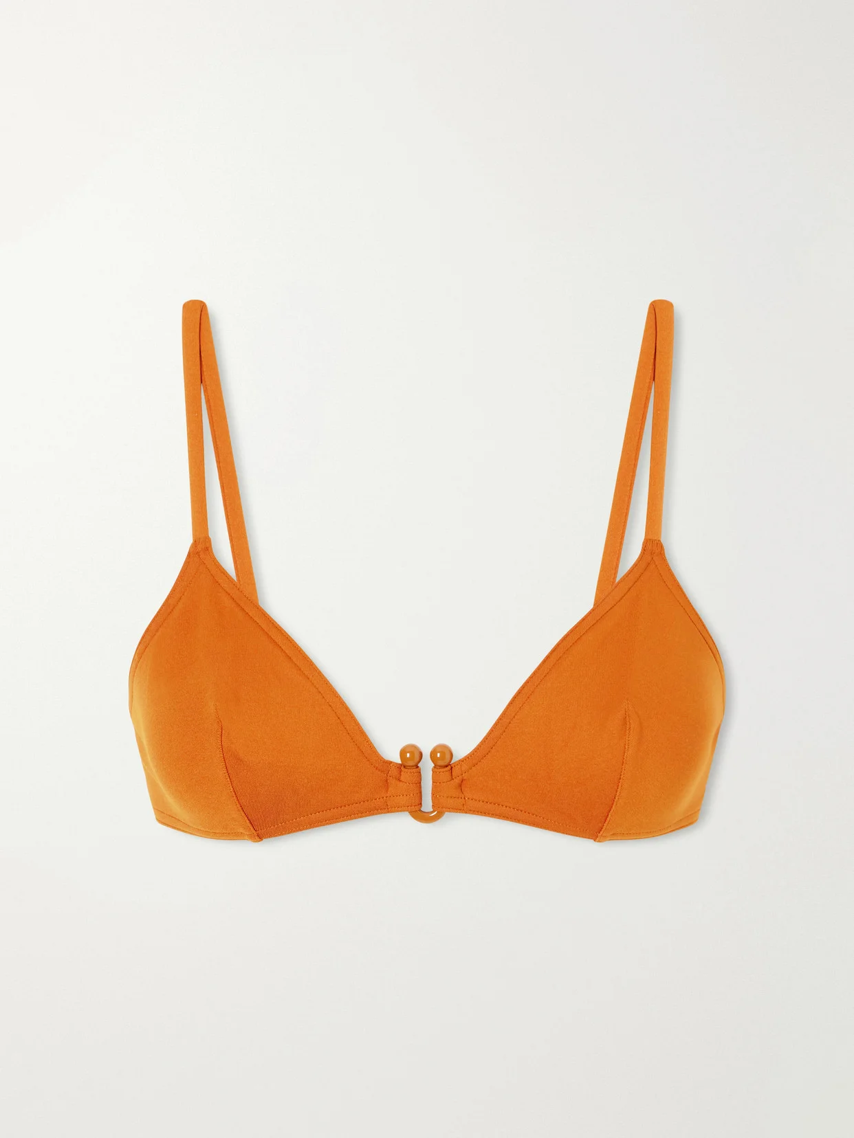 Stylish Embellished Triangle Bikini Top - 1