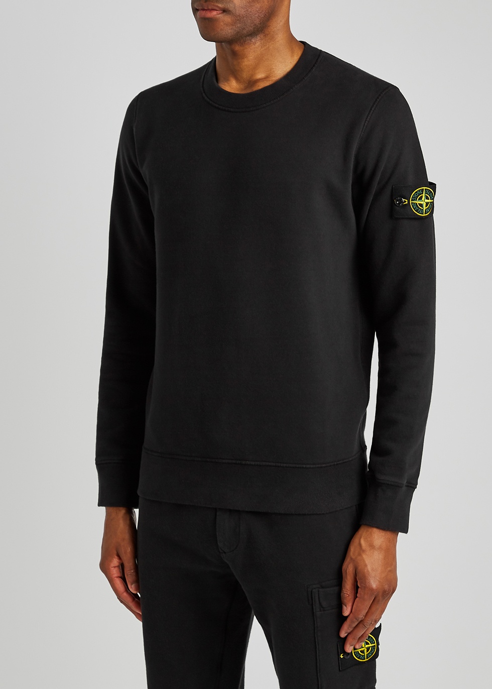 Black cotton sweatshirt - 2