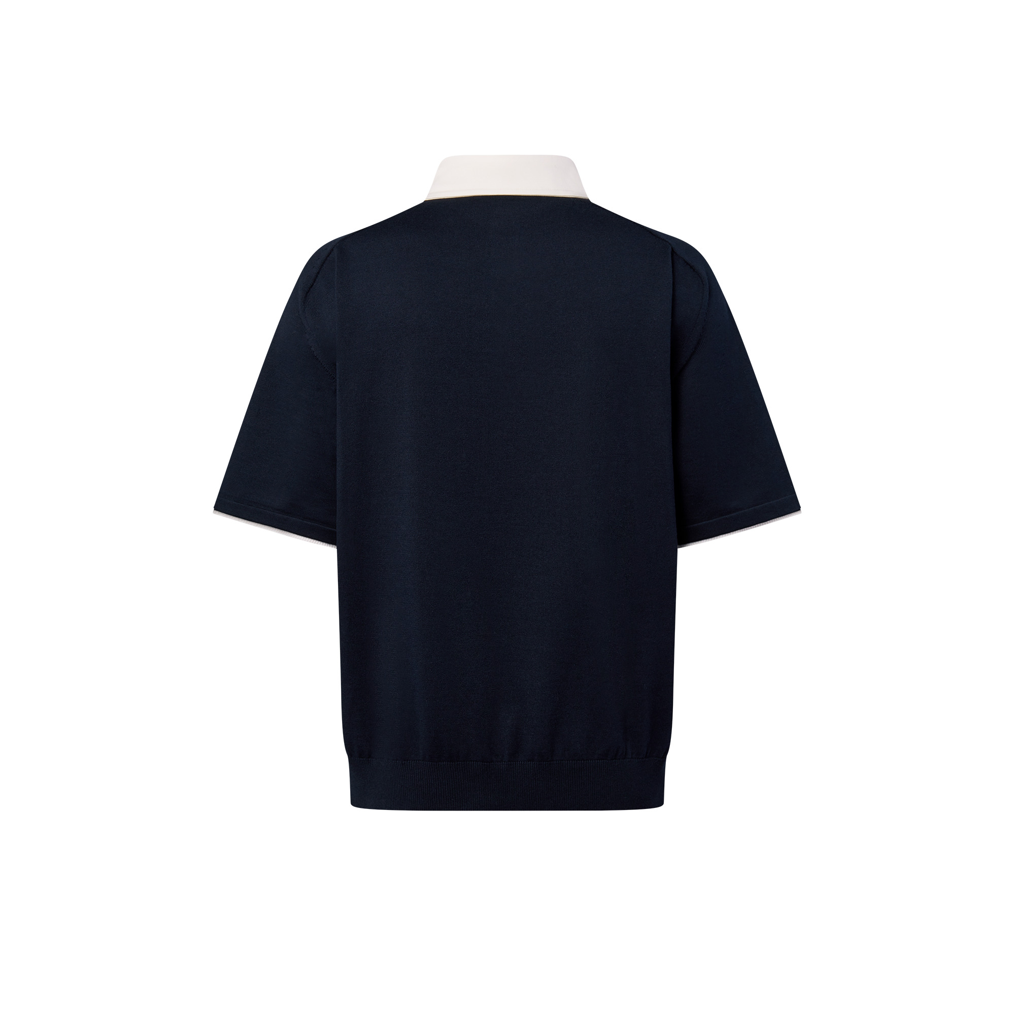 Embroidered Short-Sleeved Cotton Blend Polo Shirt - 3