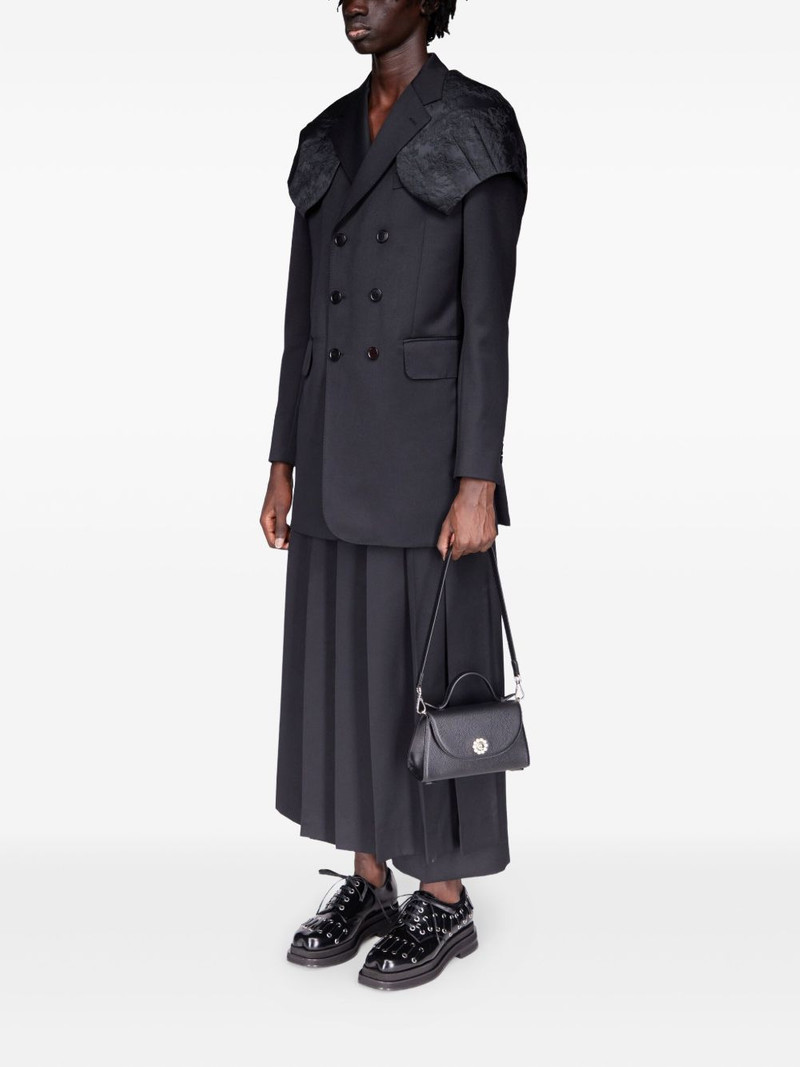 Simone Rocha brocade-cape double-breasted jacket outlook