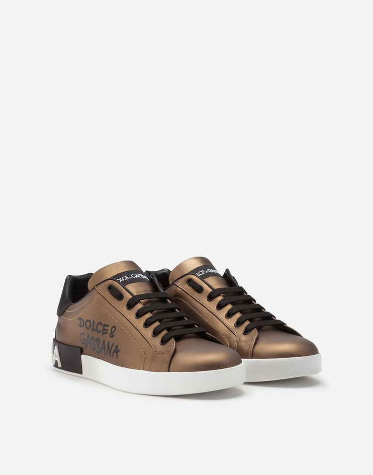 Metallic calfskin nappa Portofino sneakers - 2