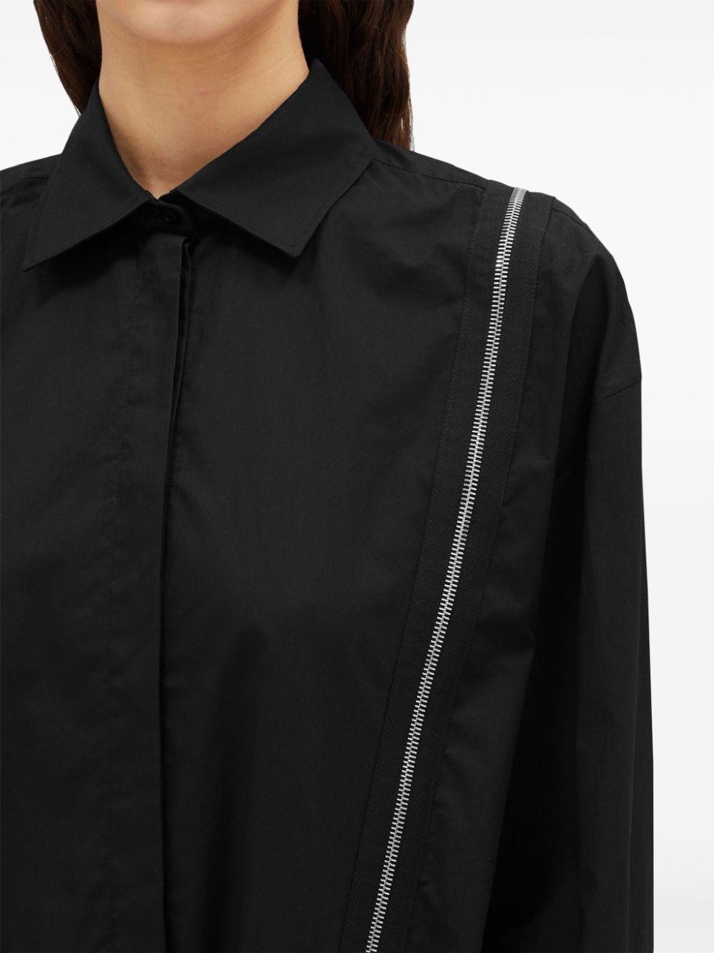 zip-detail long-sleeve shirt - 5