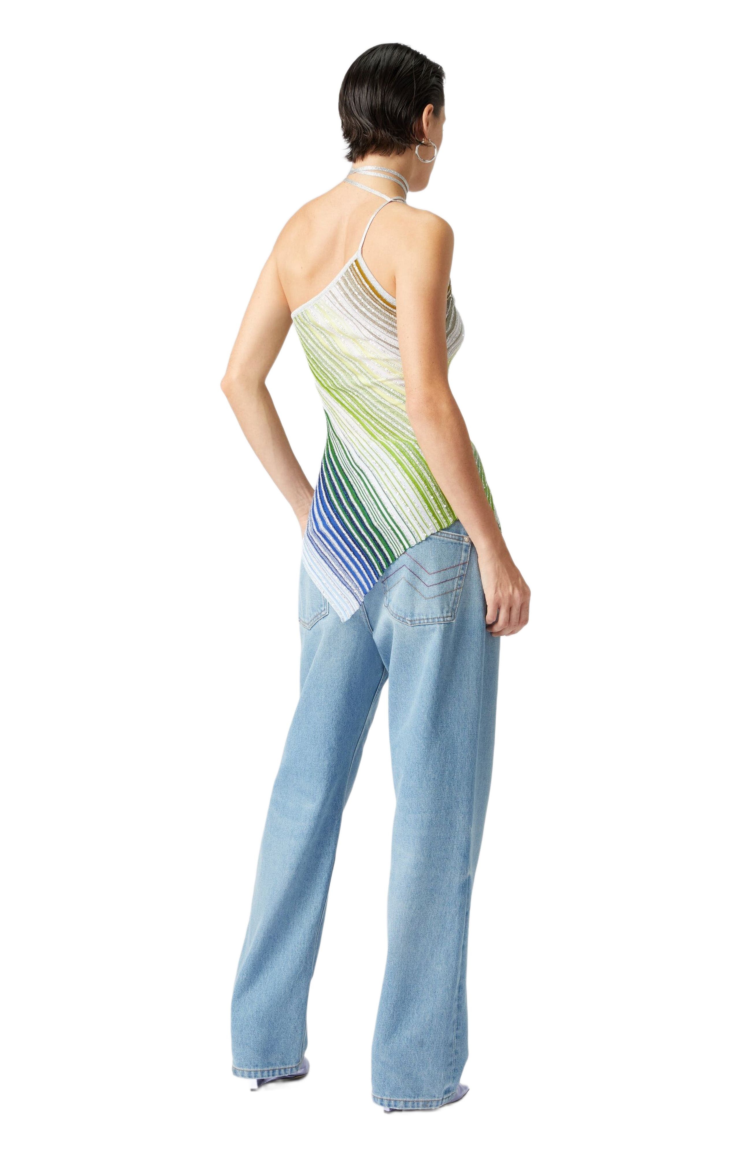 Missoni Asymmetrical One-shoulder Partial Striped Top With Sequins in Multicoloured at Nordstrom - 3